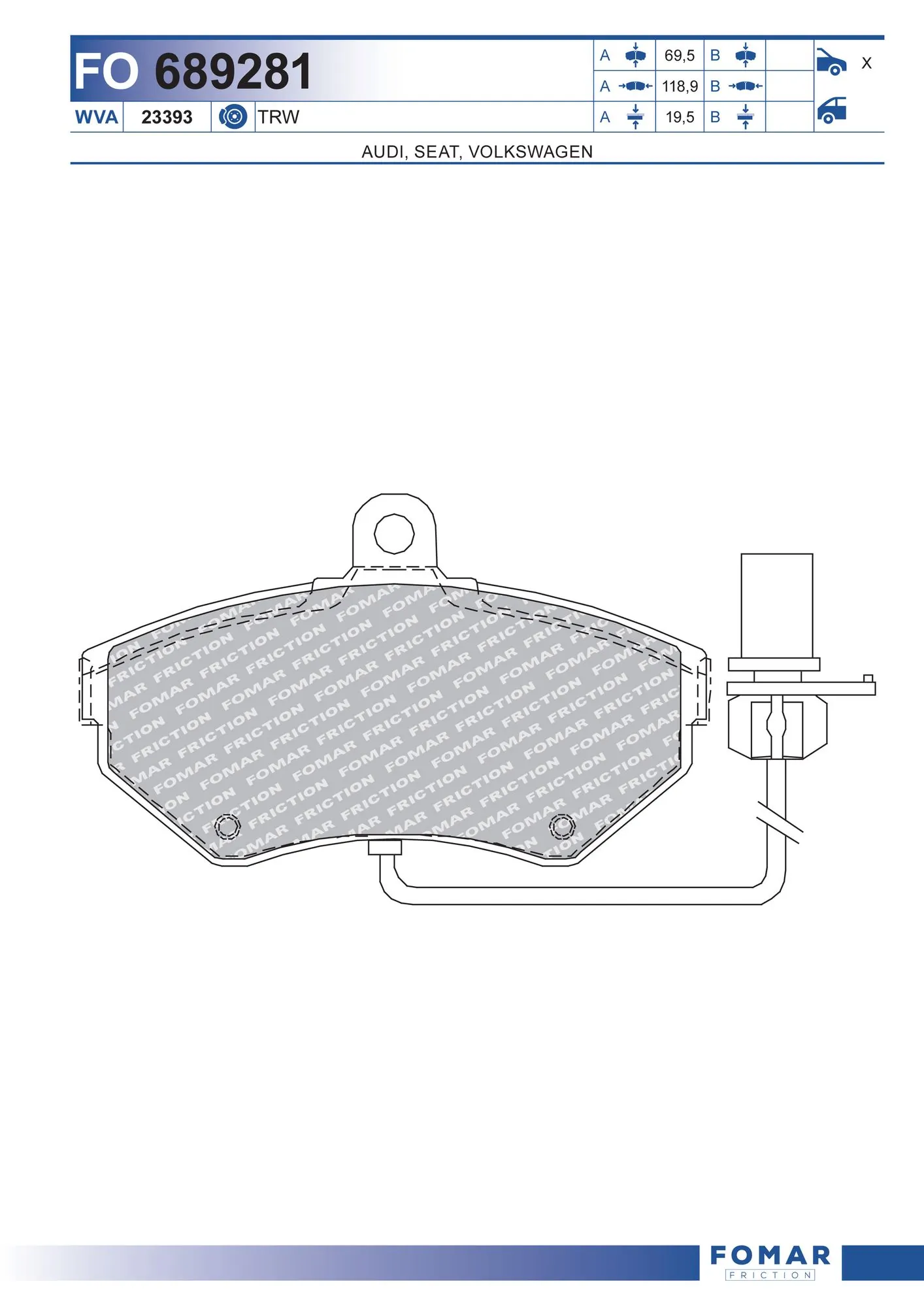 Brake Pad Set, disc brake